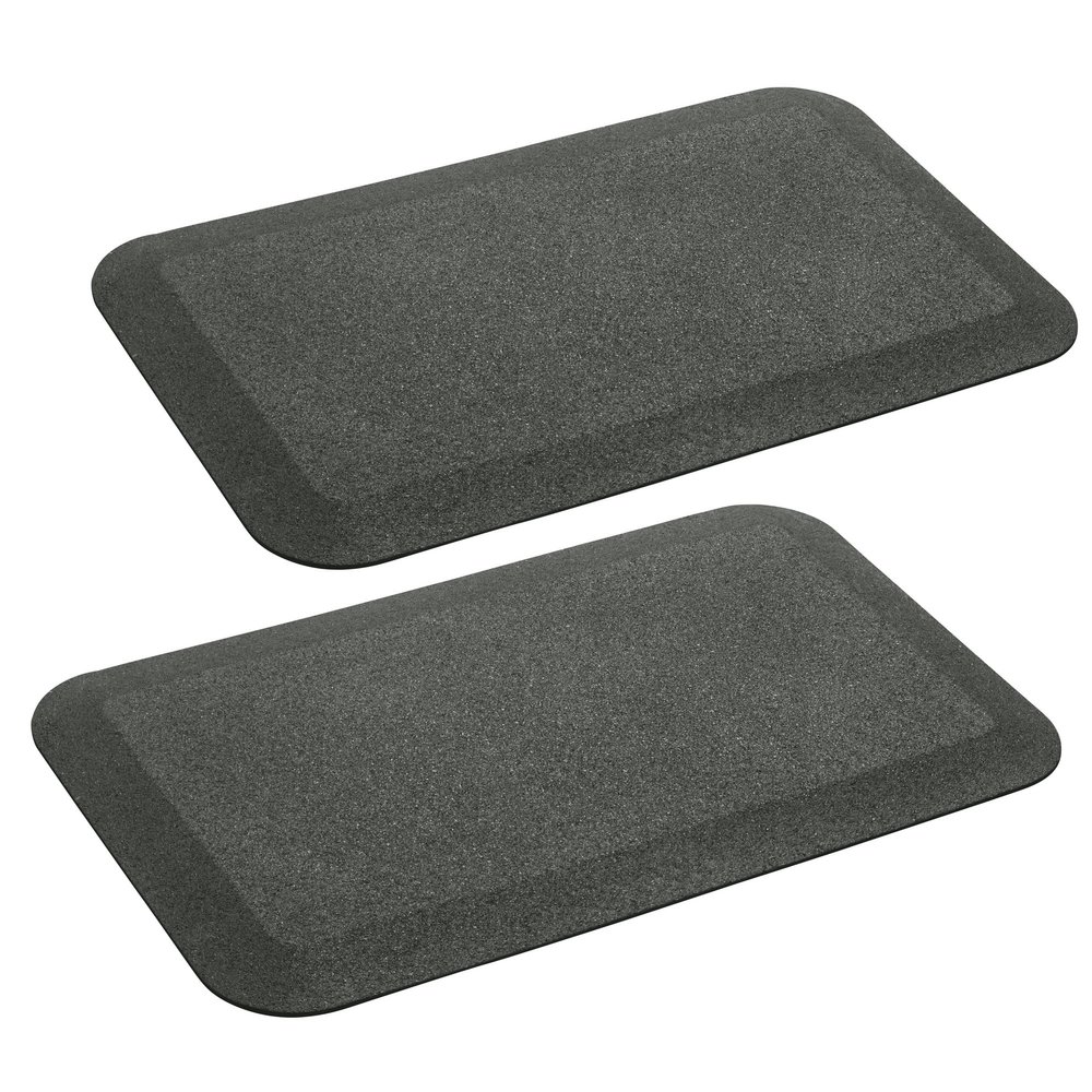 Playsafer Playground Safety Rubber Wearmat for Swingsets and Slides - 1" Thick X 24" W X 40" L (2 Pack, Gray)
