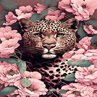 120 Pieces Jigsaw Puzzles for Adults Beginners, Pink Floral Leopard Puzzles - Animal Jigsaw Artwork - Intelligence Games Stress Relief Toys for Teens Children Gifts