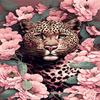 120 Pieces Jigsaw Puzzles for Adults Beginners, Pink Floral Leopard Puzzles - Animal Jigsaw Artwork - Intelligence Games Stress Relief Toys for Teens Children Gifts view 1