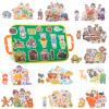 CHEFAN 12 Pack Felt Board Stories Set,Fairy-Tales Flannel Board Stories with a Foldable Board for Preschool Activities,Included Three Little Pigs,Little Red Riding Hood and The Mitten view 1