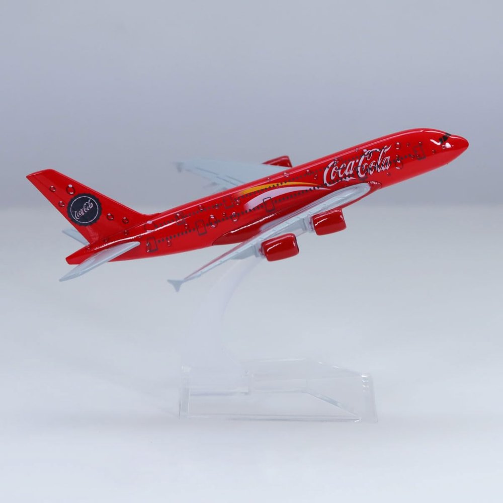 yuanpulalala 1: 400 Passenger Aircraft A380 Aircraft Model 14cm Delicious cola Air Alloy die-Casting Model
