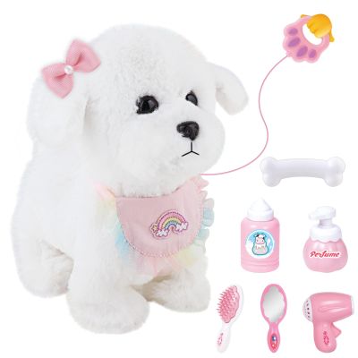 Jimate Puppy Toys for Kids, Toy Dogs That Walk and Bark, Walking Dog Toy for Kids with Leash, Interactive Stuffed Puppy with Remote Control, for Girls and Boys Aged 3-7 Year Old