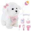 Jimate Puppy Toys for Kids, Toy Dogs That Walk and Bark, Walking Dog Toy for Kids with Leash, Interactive Stuffed Puppy with Remote Control, for Girls and Boys Aged 3-7 Year Old view 1
