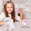 Jimate Puppy Toys for Kids, Toy Dogs That Walk and Bark, Walking Dog Toy for Kids with Leash, Interactive Stuffed Puppy with Remote Control, for Girls and Boys Aged 3-7 Year Old view 3