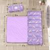 Primlect Thickened Toddler Nap Mat with Removable Pillow and Minky Blanket, Extra Large 55''x35'' Sleeping Bag, Washable, Roll up, Perfect for Daycare, Preschool, Kindergarten, Boys and Girls Purple view 2