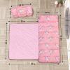 Primlect Thickened Toddler Nap Mat with Removable Pillow and Minky Blanket, Extra Large 55''x35'' Sleeping Bag, Washable, Roll up, Perfect for Daycare, Preschool, Kindergarten, Boys and Girls Pink view 2