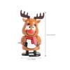 TOYANDONA 4Pcs Wind Up Reindeer Toys for Kids - Clockwork Walking Doll Playsets Christmas Wind Up Toys for Xmas Party Christmas Stocking Stuffers view 2