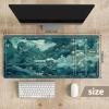 Playmat with Zones for MTG Magic The Gathering, 24 x 14 inches Stitched TCG Card Play Mat Commander Board Game Mats Smooth Rubber Surface Battle Game Desk Mat, Ocean Waves view 2
