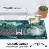 Playmat with Zones for MTG Magic The Gathering, 24 x 14 inches Stitched TCG Card Play Mat Commander Board Game Mats Smooth Rubber Surface Battle Game Desk Mat, Ocean Waves view 3