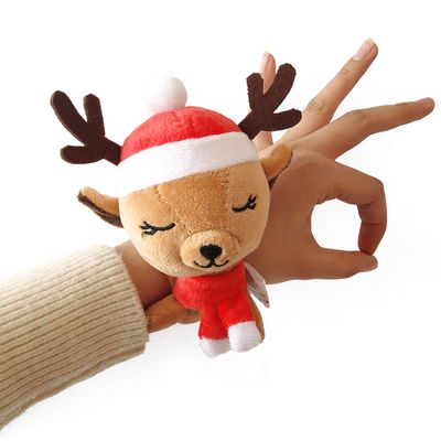 Christmas Slap Bracelets Snap Reindeer Party Favors Xmas Wrist Bands Decorations for Exchange Gifts Party Favors Birthday