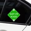 Baby on Board Stickers for Cars, Nouiroy Kids On Board Decal Baby in Car Sign Decals with 2 Suction Cups,PVC Stickers Safety Warning Sign (Green(Suction up)) view 2