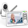 Firskids Baby Monitor - 1000ft Long Range Baby Monitor with Camera and Audio No WiFi, Built in 3500mAh Battery,Auto Night Vision, Temperature, 2-Way Talk, 8 Lullabies, 4.3'' Screen view 1