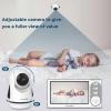 Firskids Baby Monitor - 1000ft Long Range Baby Monitor with Camera and Audio No WiFi, Built in 3500mAh Battery,Auto Night Vision, Temperature, 2-Way Talk, 8 Lullabies, 4.3'' Screen view 2
