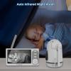 Firskids Baby Monitor - 1000ft Long Range Baby Monitor with Camera and Audio No WiFi, Built in 3500mAh Battery,Auto Night Vision, Temperature, 2-Way Talk, 8 Lullabies, 4.3'' Screen view 4