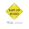 Baby on Board Stickers for Cars, Nouiroy Kids On Board Decal Baby in Car Sign Decals with 2 Suction Cups,PVC Stickers Safety Warning Sign (Yellow(Suction up)) view 1