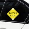 Baby on Board Stickers for Cars, Nouiroy Kids On Board Decal Baby in Car Sign Decals with 2 Suction Cups,PVC Stickers Safety Warning Sign (Yellow(Suction up)) view 2