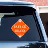 Baby on Board Stickers for Cars, Nouiroy Kids On Board Decal Baby in Car Sign Decals with 2 Suction Cups,PVC Stickers Safety Warning Sign (Orange(Suction up)) view 2
