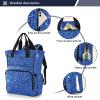 SPRIPORT Blue Glitter Diaper Bag Backpack for Baby Boys Girls Baby Essentials Travel Tote with Stroller Straps & Bottle Storage Maternity Baby Changing Bags for Moms Dads Traveling Shopping Hiking view 2