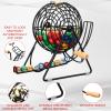 Poen 101 Pcs Lottery Bingo Game Set Include 12 Inch Cage 1-100 Numbers 0.9 Inch Window Balls Raffle for Game Night, Large Group Activities(Excluding Bingo Board) view 3
