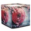 JXDXHCW 13x13 Inch Storage Basket Bin Oil Painting Cherry Blossom Japanese Polyester Cloth Storage Cube Box Toys Clothes Towels Organizer for Kids Room Bedroom Shelves Pantry view 1