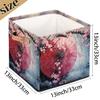 JXDXHCW 13x13 Inch Storage Basket Bin Oil Painting Cherry Blossom Japanese Polyester Cloth Storage Cube Box Toys Clothes Towels Organizer for Kids Room Bedroom Shelves Pantry view 4