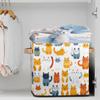 JXDXHCW 13x13 Inch Storage Basket Bin Cute Cats Lovely Animal Pattern Polyester Cloth Storage Cube Box Toys Clothes Towels Organizer for Kids Room Bedroom Shelves Pantry view 2