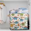 JXDXHCW 13x13 Inch Storage Basket Bin Cute Dinosaurs Animal Print Polyester Cloth Storage Cube Box Toys Clothes Towels Organizer for Kids Room Bedroom Shelves Pantry view 2