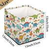 JXDXHCW 13x13 Inch Storage Basket Bin Cute Dinosaurs Animal Print Polyester Cloth Storage Cube Box Toys Clothes Towels Organizer for Kids Room Bedroom Shelves Pantry view 4