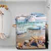 JXDXHCW 13x13 Inch Storage Basket Bin Summer Beach Starfish Seashell Polyester Cloth Storage Cube Box Toys Clothes Towels Organizer for Kids Room Bedroom Shelves Pantry view 2