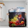 JXDXHCW 13x13 Inch Storage Basket Bin Modern Grapes Wine Theme Polyester Cloth Storage Cube Box Toys Clothes Towels Organizer for Kids Room Bedroom Shelves Pantry view 2