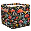 JXDXHCW 13x13 Inch Storage Basket Bin Mushroom Butterfly Flower Leaves Polyester Cloth Storage Cube Box Toys Clothes Towels Organizer for Kids Room Bedroom Shelves Pantry view 1