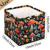 JXDXHCW 13x13 Inch Storage Basket Bin Mushroom Butterfly Flower Leaves Polyester Cloth Storage Cube Box Toys Clothes Towels Organizer for Kids Room Bedroom Shelves Pantry view 4