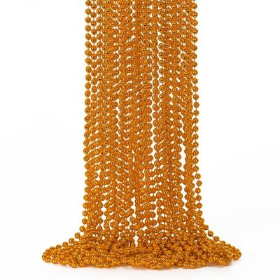 12PCS Bead Necklace, Orange Halloween Beaded Necklace Party Favors, 33" Mardi Gras Bead Necklaces Accessory Sets, Festival Parade Throw Costumes Accessories for Halloween Events Celebrations Decor