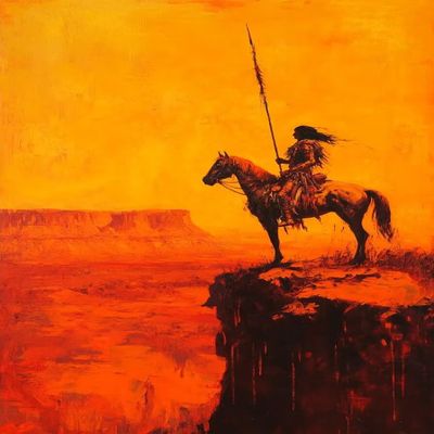 120 Pieces Wooden Jigsaw Puzzles for Adults- End of The Trail Native Indian Suitable for All Puzzle Toy Enthusiasts, Educational Educational Art Collectibles