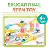 QBI Toy 2 Sets Combo | Stunt Arena & Happy World Play, Magnet Building Tiles, Colorful Blocks Construction Educational STEM Toys with Kids car for 4+ Year Old Boys & Girls (46 pcs+ 9 pcs) view 2