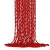 EOBOH 12PCS Bead Necklace, Red Christmas Beads Costumes Party Favors, 33" Beaded Necklace Festival Parade Throw Accessory Sets for Valentines Mardi Gras Christmas Celebrations Decorations view 1