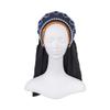 Willyacos Tudor French Hood Anne Boleyn Costume Headpiece Elizabethan Headwear Renaissance Tudor Hat Headdress Headband (Blue, One size) view 1