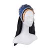 Willyacos Tudor French Hood Anne Boleyn Costume Headpiece Elizabethan Headwear Renaissance Tudor Hat Headdress Headband (Blue, One size) view 3