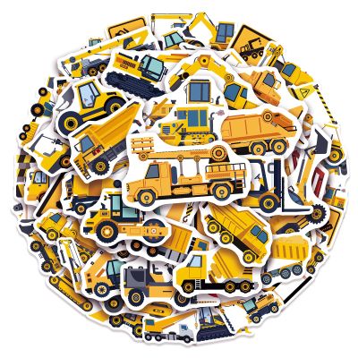 100 Pack Construction Stickers, Construction Party Favors, Birthday Decorations
