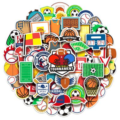 100 Pack Sports Stickers, Sports Football Soccer Baseball Basketball Party Favors, Birthday Decorations