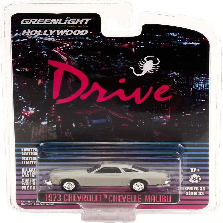 1973 Chevy Chevelle Malibu Matt Gray Drive (2011) Movie Hollywood Series Release 33 1/64 Diecast Model Car by Greenlight 44930 C
