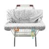 The Peanutshell Shopping Cart Cover for Baby, High Chair Cover for Restaurant Seat, Grocery Cart Cover for Baby Girl and Boy, Cotton Buggy Covers for Babies, Toddler Shopping Cart Cover, Neutral Grey view 1