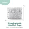 The Peanutshell Shopping Cart Cover for Baby, High Chair Cover for Restaurant Seat, Grocery Cart Cover for Baby Girl and Boy, Cotton Buggy Covers for Babies, Toddler Shopping Cart Cover, Neutral Grey view 2