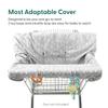 The Peanutshell Shopping Cart Cover for Baby, High Chair Cover for Restaurant Seat, Grocery Cart Cover for Baby Girl and Boy, Cotton Buggy Covers for Babies, Toddler Shopping Cart Cover, Neutral Grey view 3
