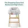 The Peanutshell Shopping Cart Cover for Baby, High Chair Cover for Restaurant Seat, Grocery Cart Cover for Baby Girl and Boy, Cotton Buggy Covers for Babies, Toddler Shopping Cart Cover, Neutral Grey view 4