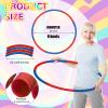 Halloscume 6 Pcs Exercise Hoop Detachable Fitness Rings Adjustable Plastic Toy Fitness Hoop Playground Toys Colored Circles for Teens Games Gymnastics Agility, 28 Inch(Dark Blue, Red) view 3