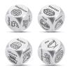 4 PCS Food Decision Dice for Couple Valentine Gifts for Him Her Boyfriend Girlfriend 11th Steel Anniversary Sweetest Day Christmas Stocking Stuffers Santa Swap Gift Exchange Dice White Elephant view 1
