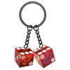 Novelty Casino Dice Keychain Key Ring Featuring Genuine Lake Tahoe Reno Las Vegas Nevada Casino Craps 19mm Dice (Red) view 1