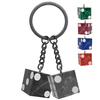 Novelty Casino Dice Keychain Key Ring Featuring Genuine Lake Tahoe Reno Las Vegas Nevada Casino Craps 19mm Dice (Red) view 3