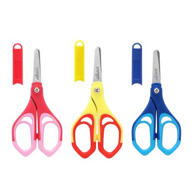 LIVINGO 5" Blunt Kid Scissors: Stainless Safety Toddler Preschool Children Scissors, School for Student Classroom Craft Art, Assorted Color, 3 Pack